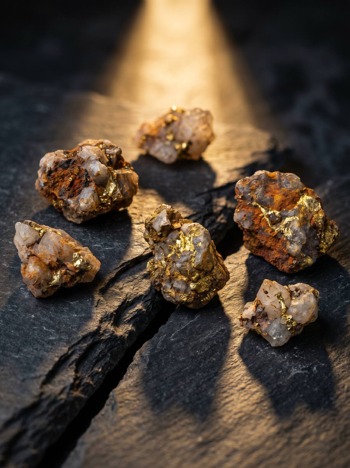 Raw gold ore